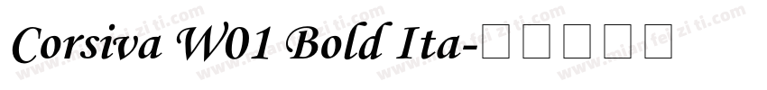 Corsiva W01 Bold Ita字体转换